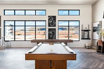 Game room in clubhouse
